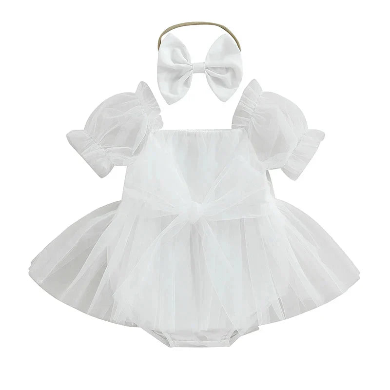 Baby Tulle Bow Dress - Betina Baby & Kids