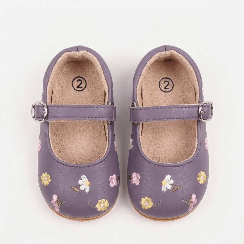 Floral Mary Jane Baby Shoes - Betina Baby & Kids
