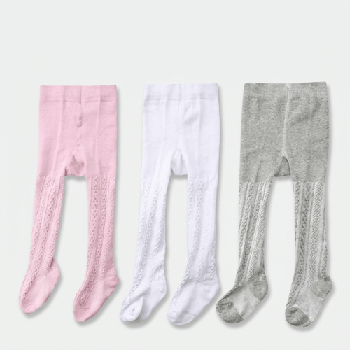 3 - Pack Baby Cable Knit Tights - Betina Baby & Kids