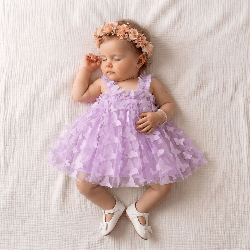 3D Butterfly Tulle Dress - Betina Baby & Kids