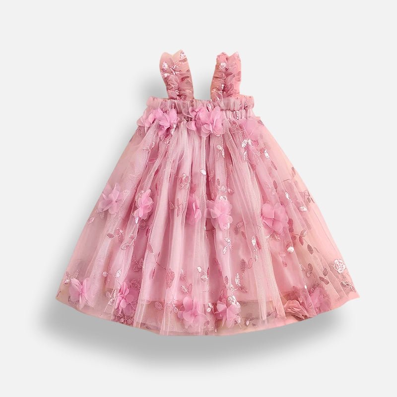 3D Floral Princess Tulle Dress - Betina Baby & Kids