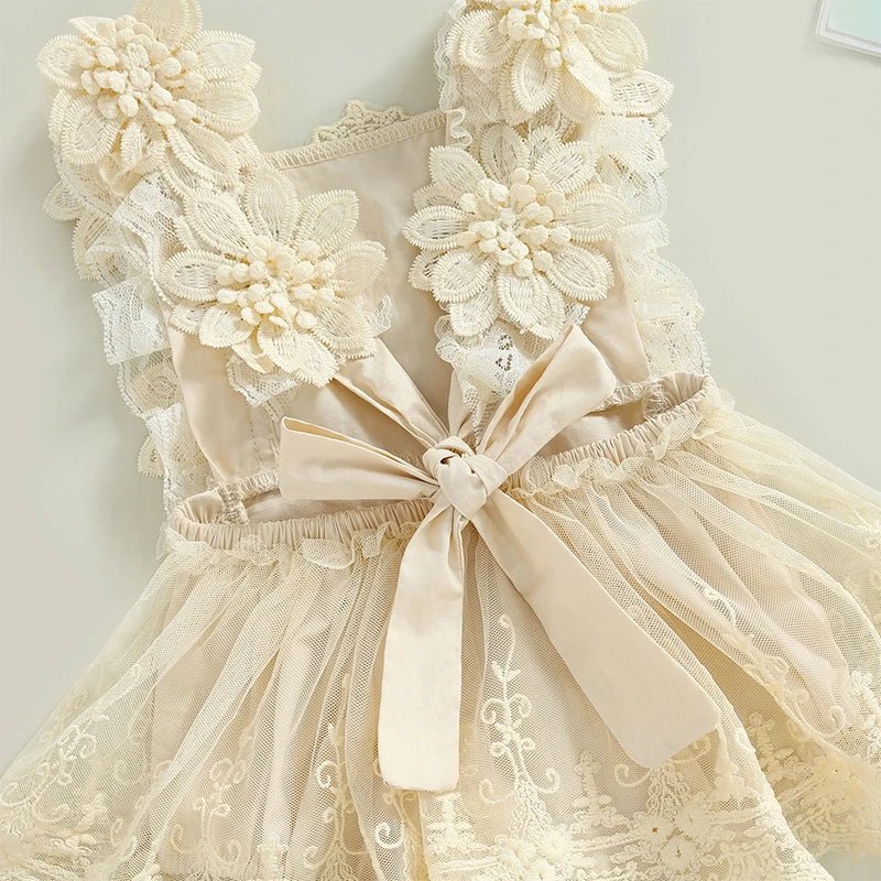 3D Floral Tulle Dress - Betina Baby & Kids