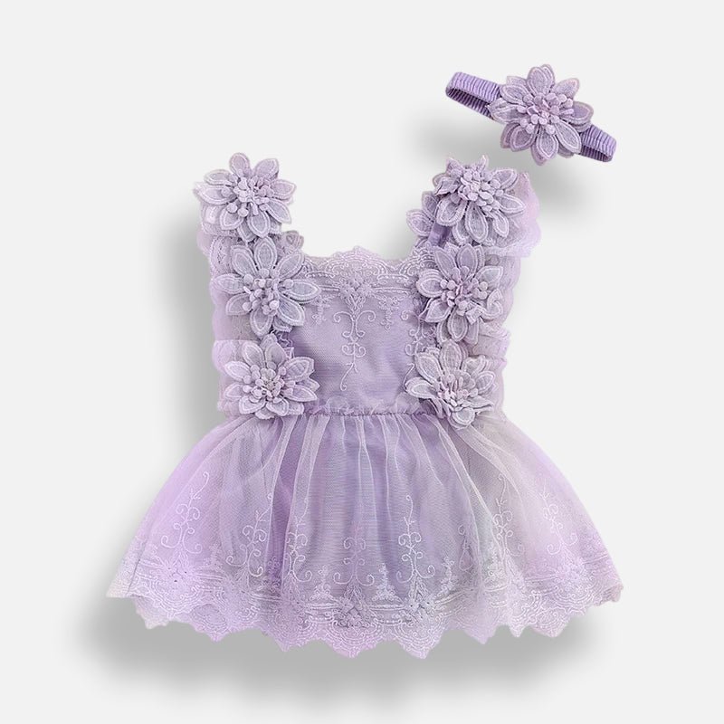 3D Floral Tulle Dress - Betina Baby & Kids