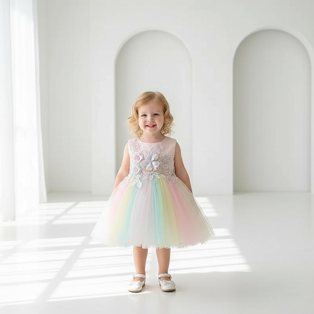 Rainbow Tulle Dress