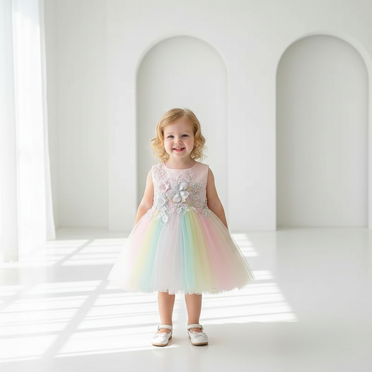 Rainbow Tulle Dress