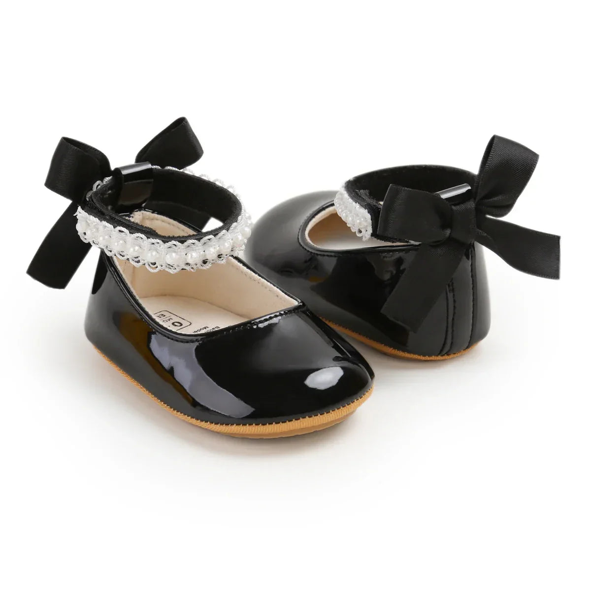 Lace Bow Mary Jane Baby Shoes