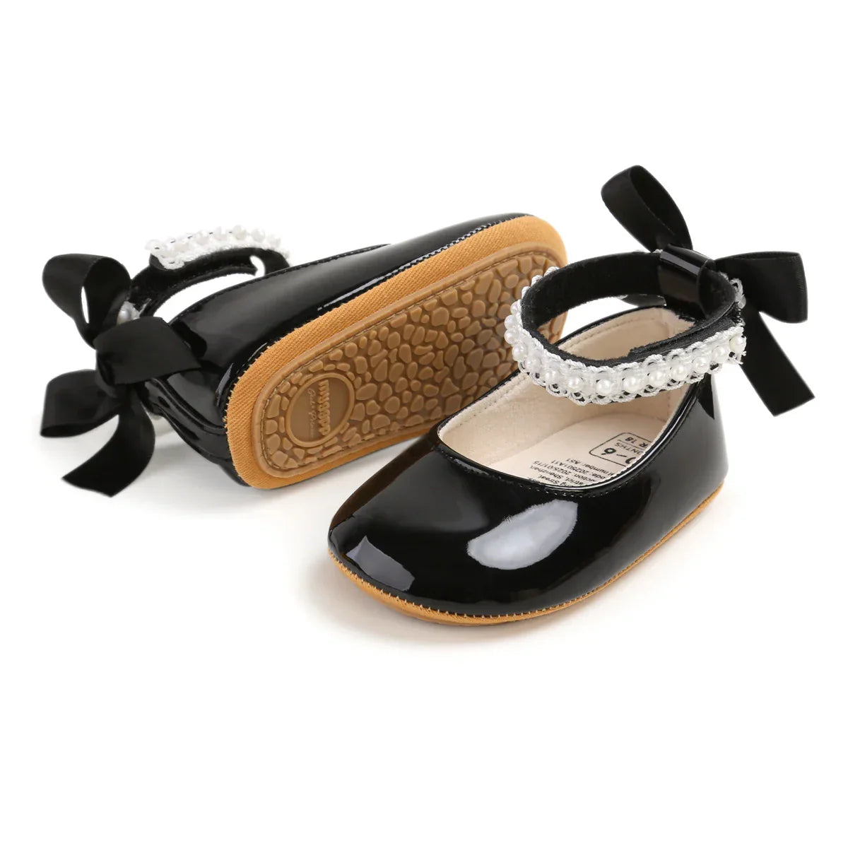 Lace Bow Mary Jane Baby Shoes