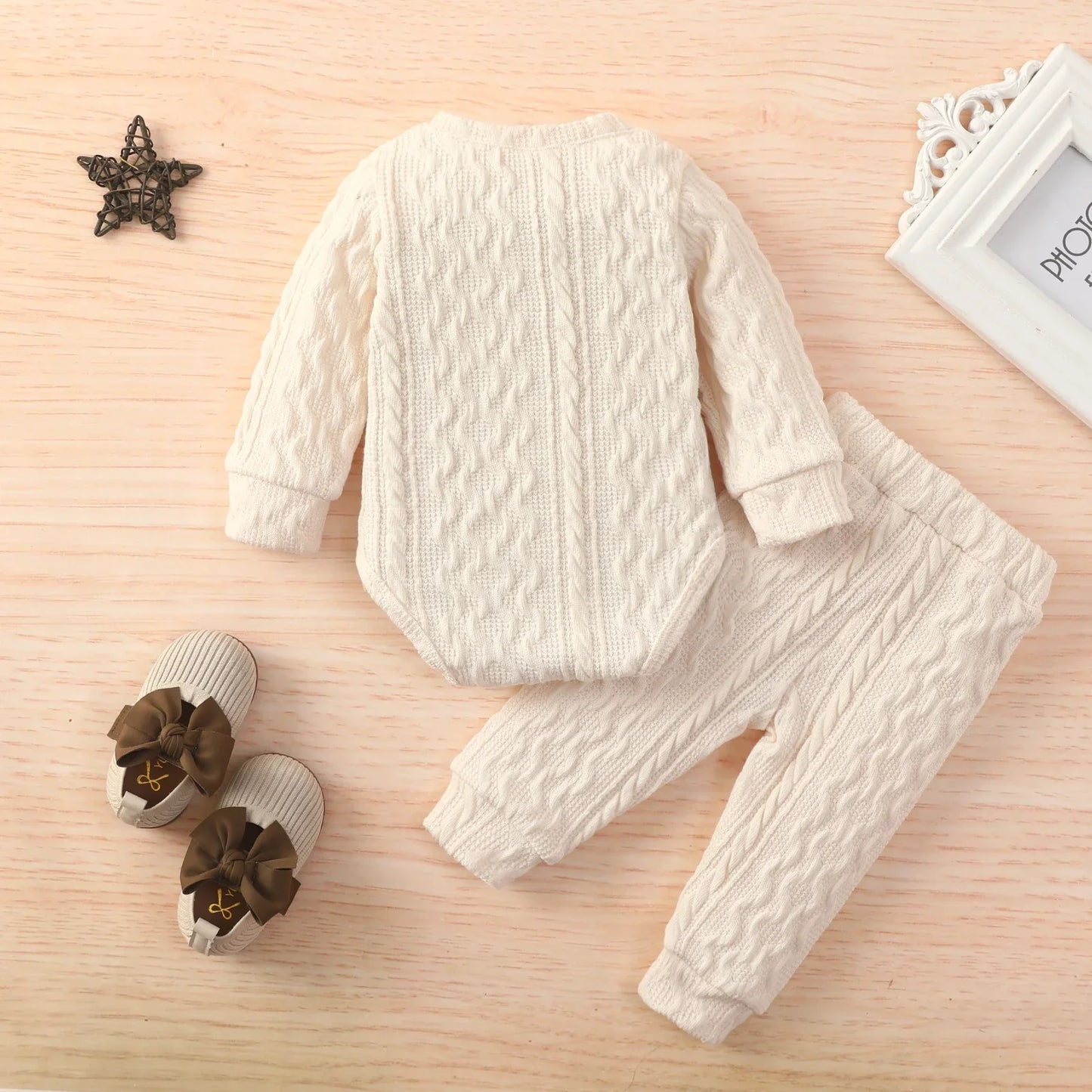Textured Sweatshirt Baby Set