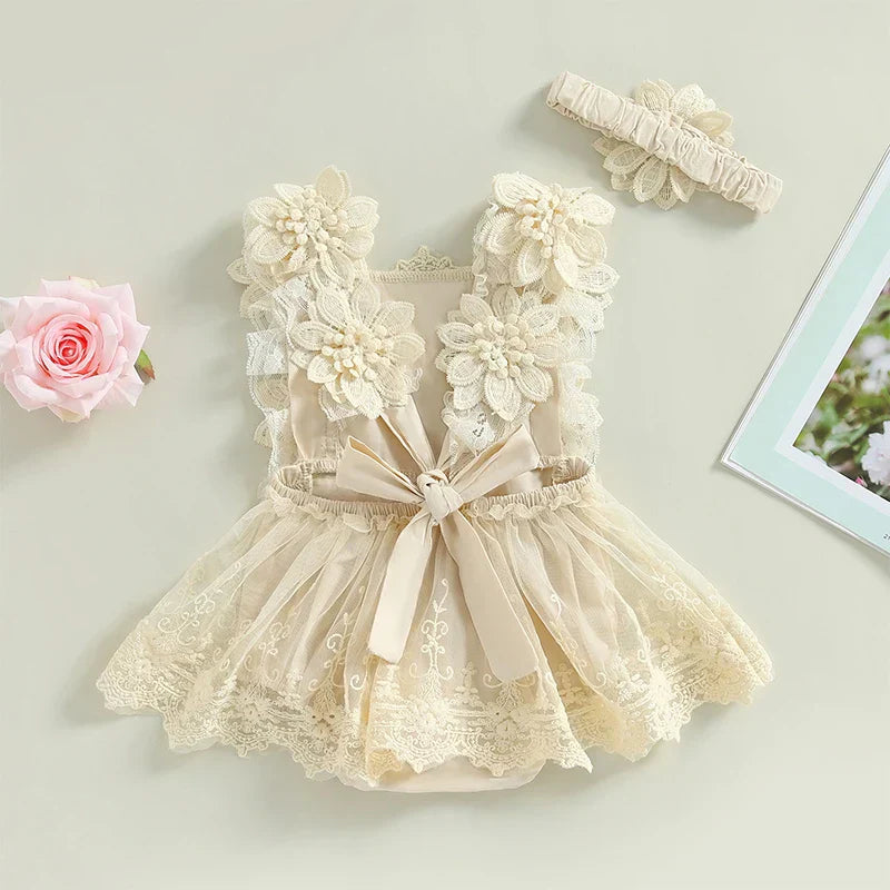 3D Floral Tulle Dress