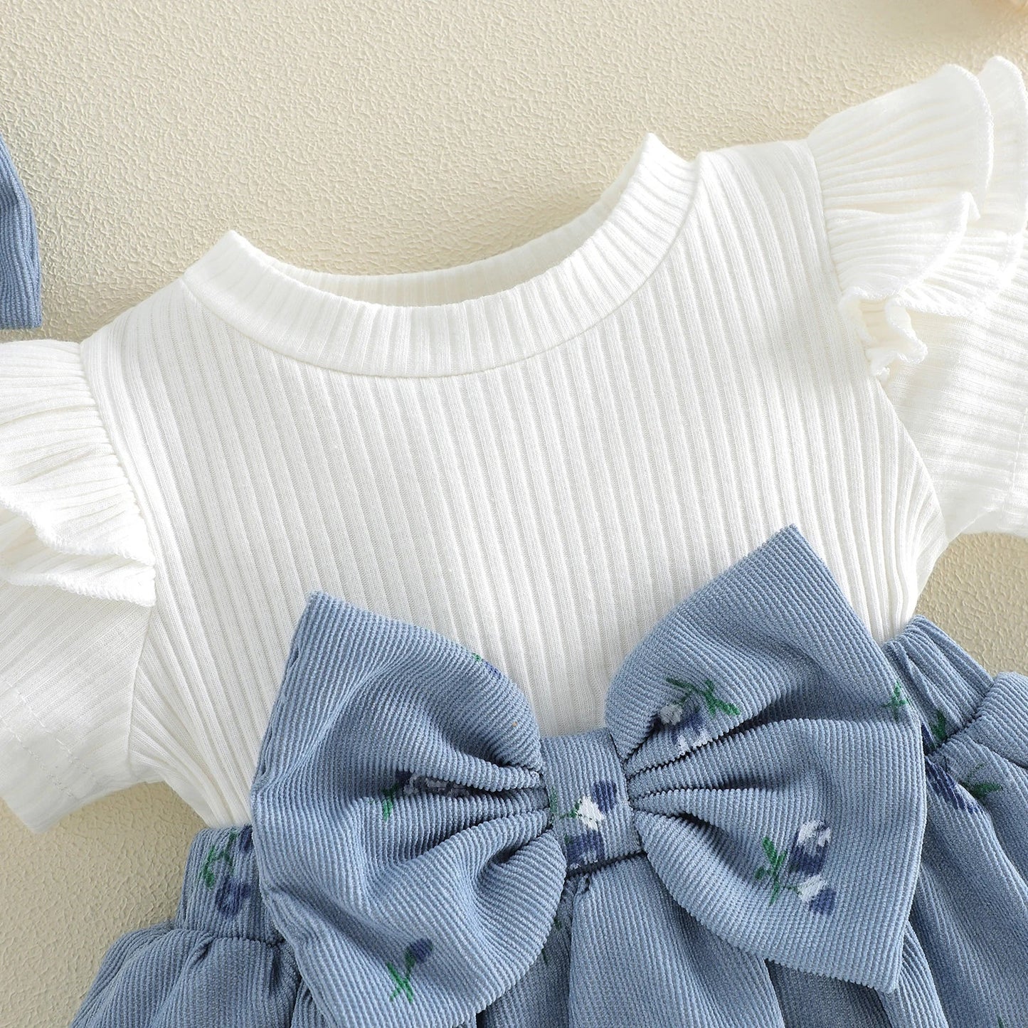 Dress Set with Bow and Socks