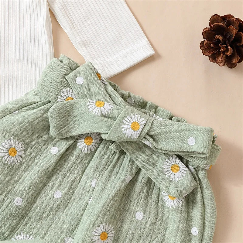 Daisy Bow Pants Set