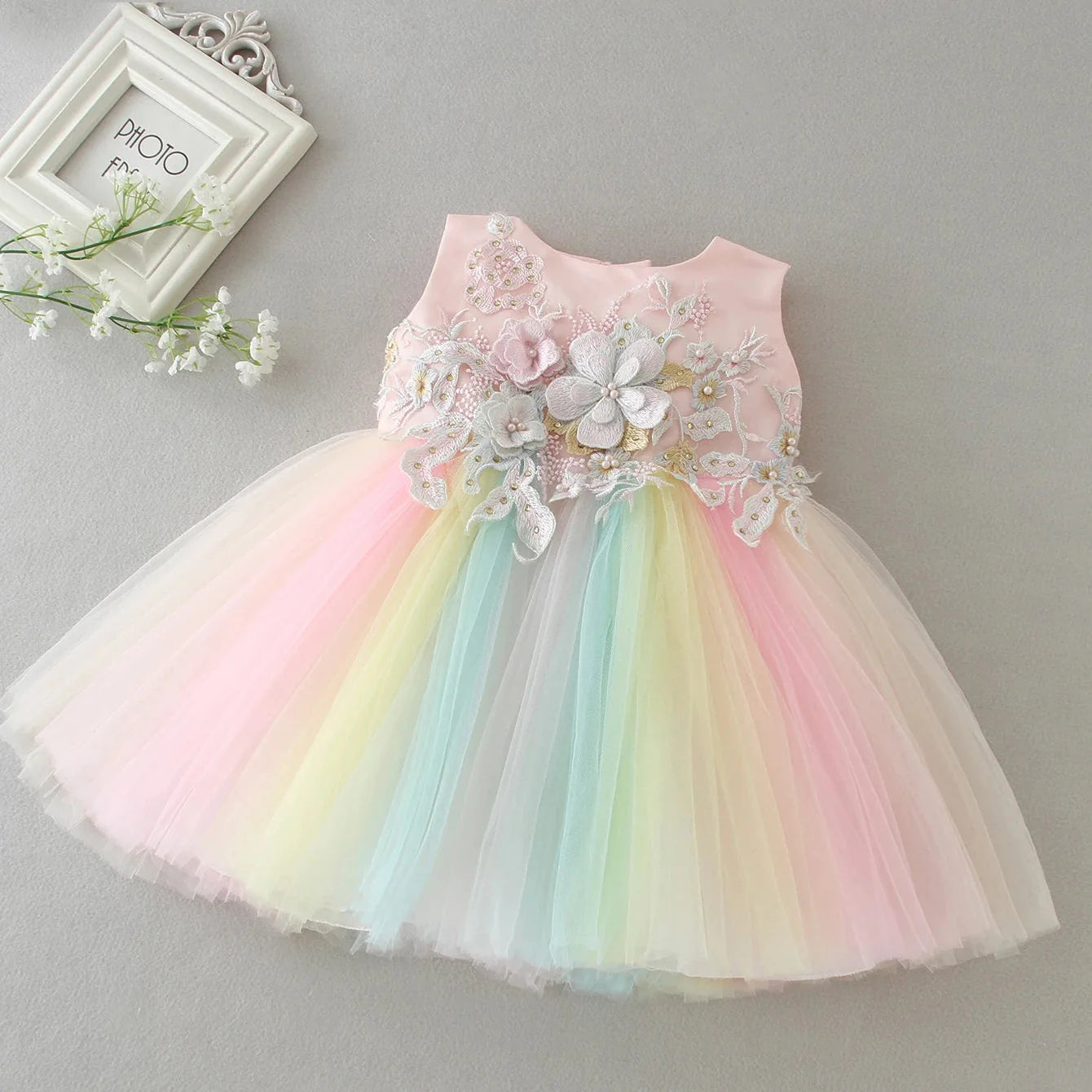 Rainbow Tulle Dress