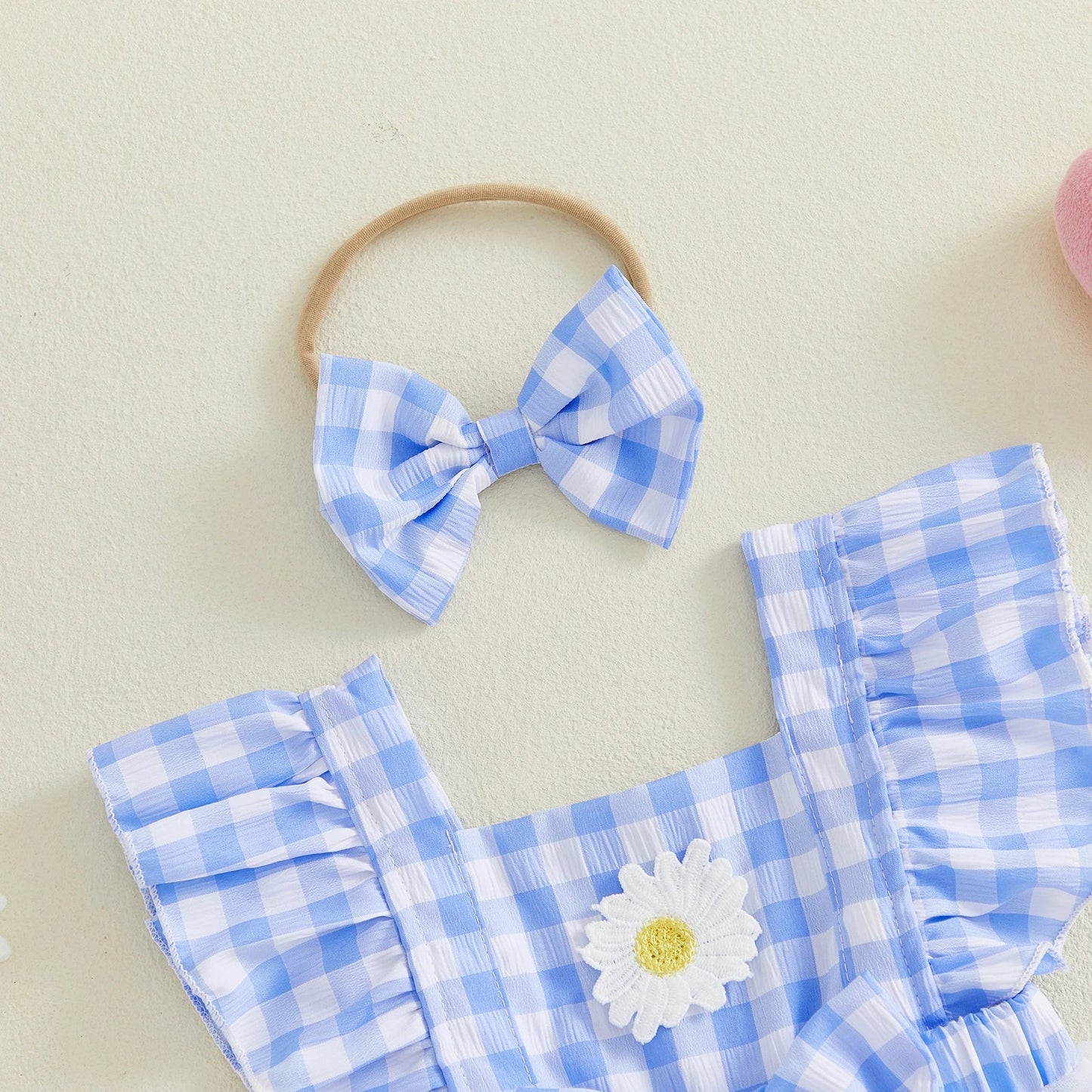 Daisy Plaid Dress with Bow