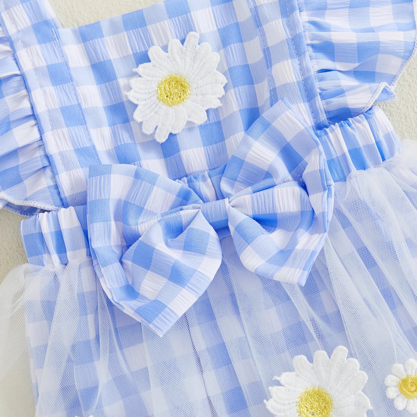 Daisy Plaid Dress with Bow