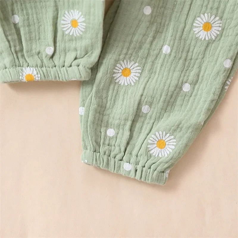 Daisy Bow Pants Set