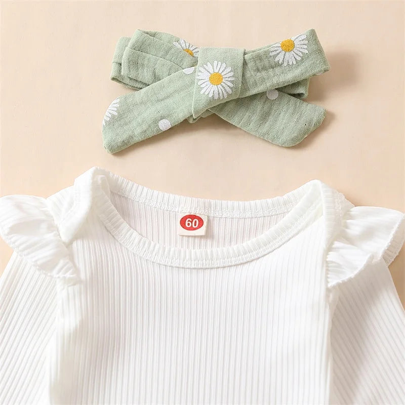 Daisy Bow Pants Set