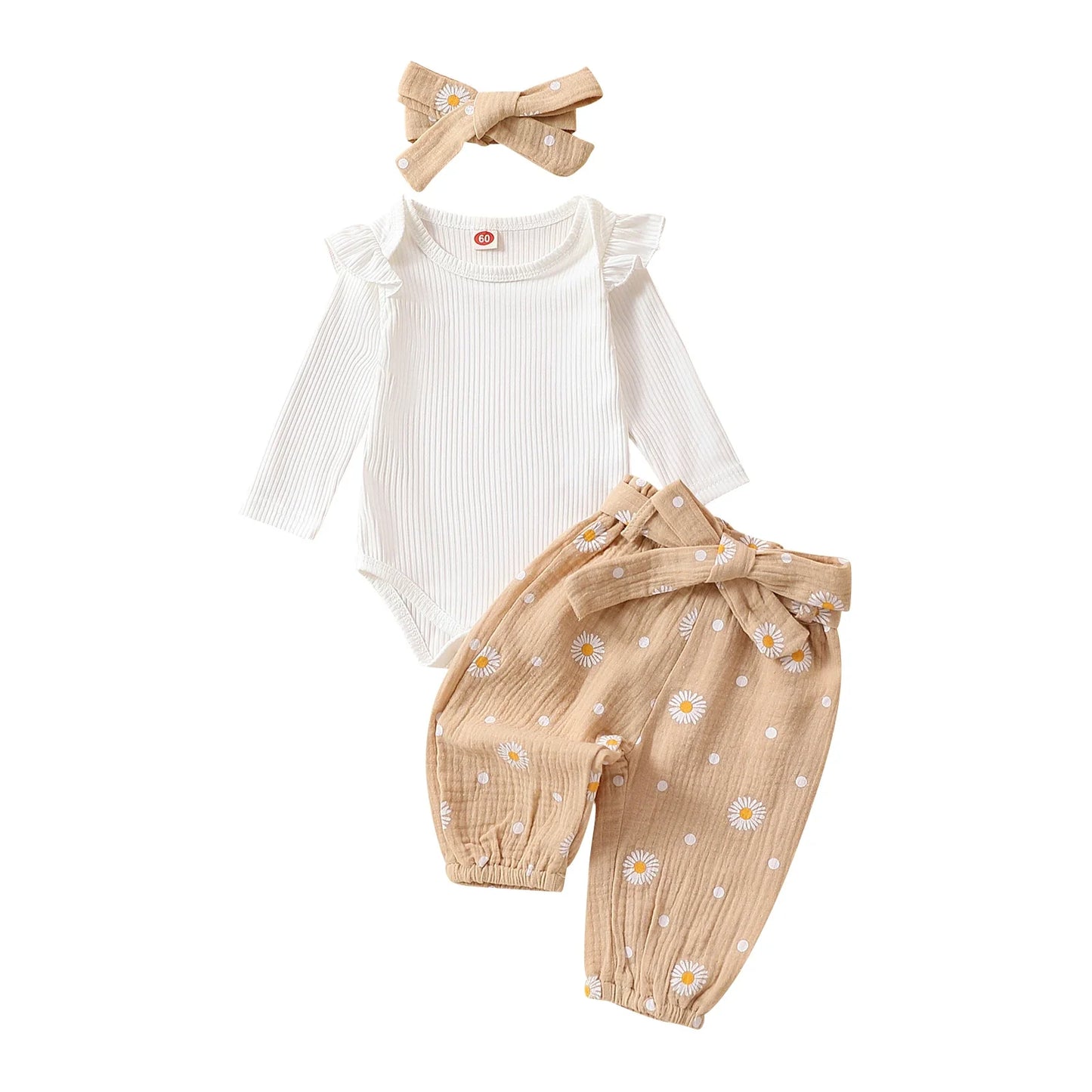 Daisy Bow Pants Set