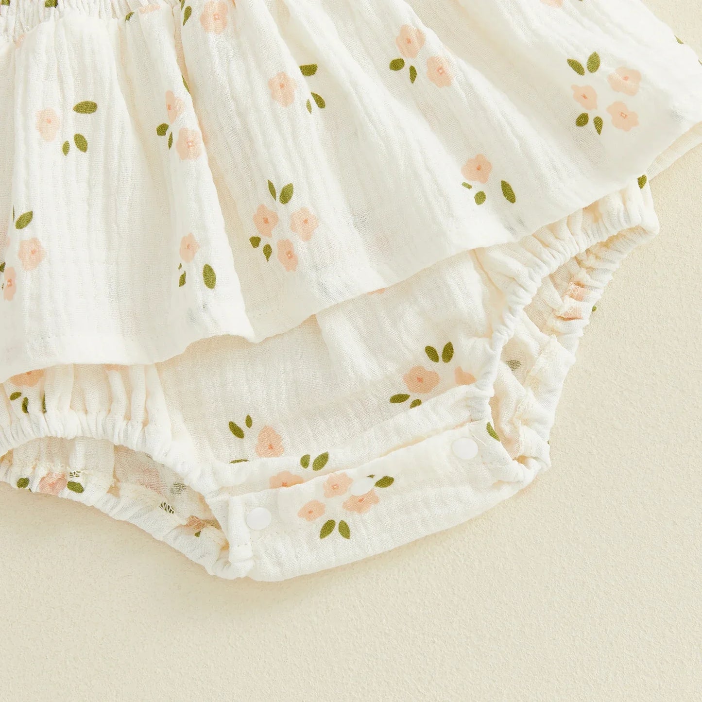 Floral Baby Romper with Hat