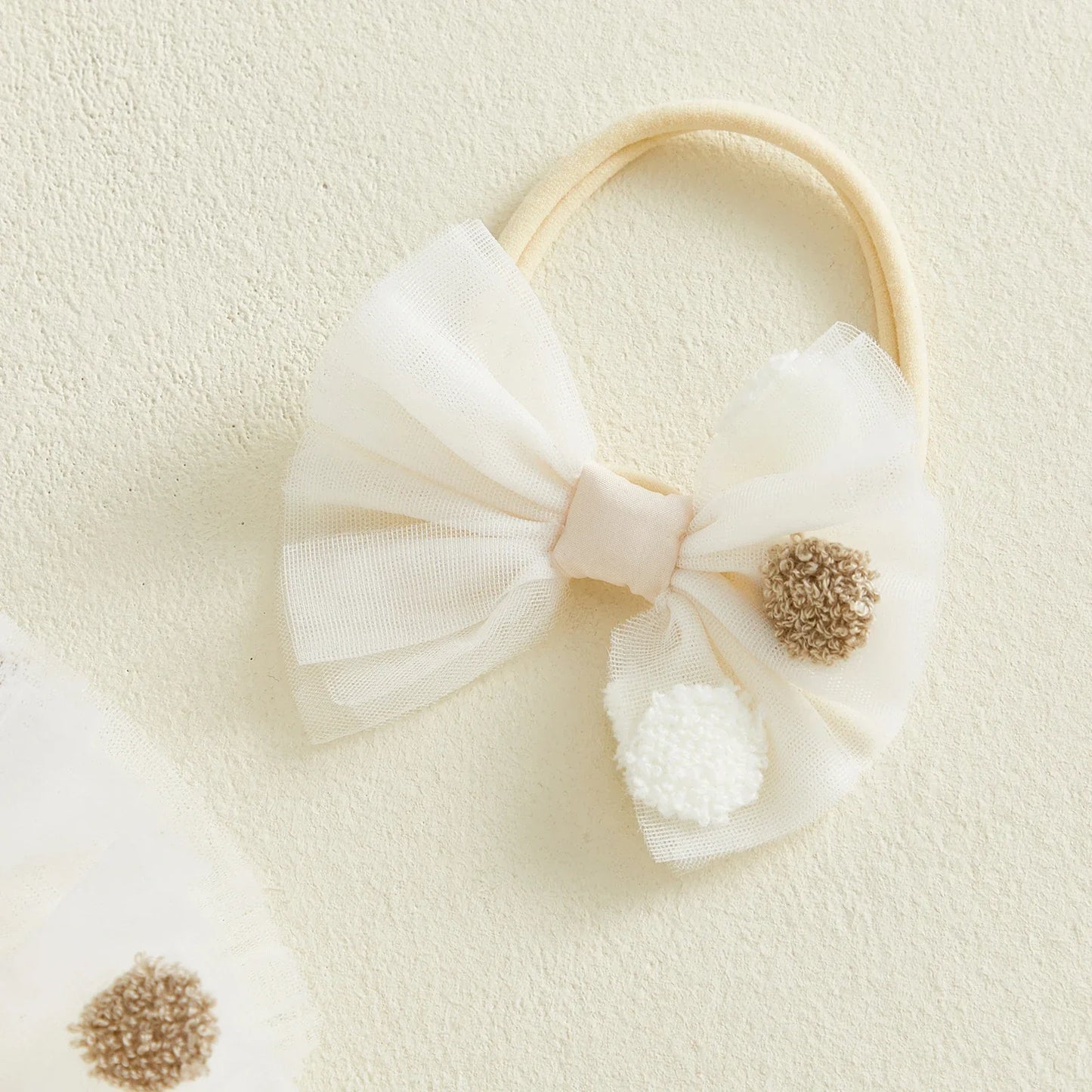 Pom Pom Tulle Baby Dress with Bow