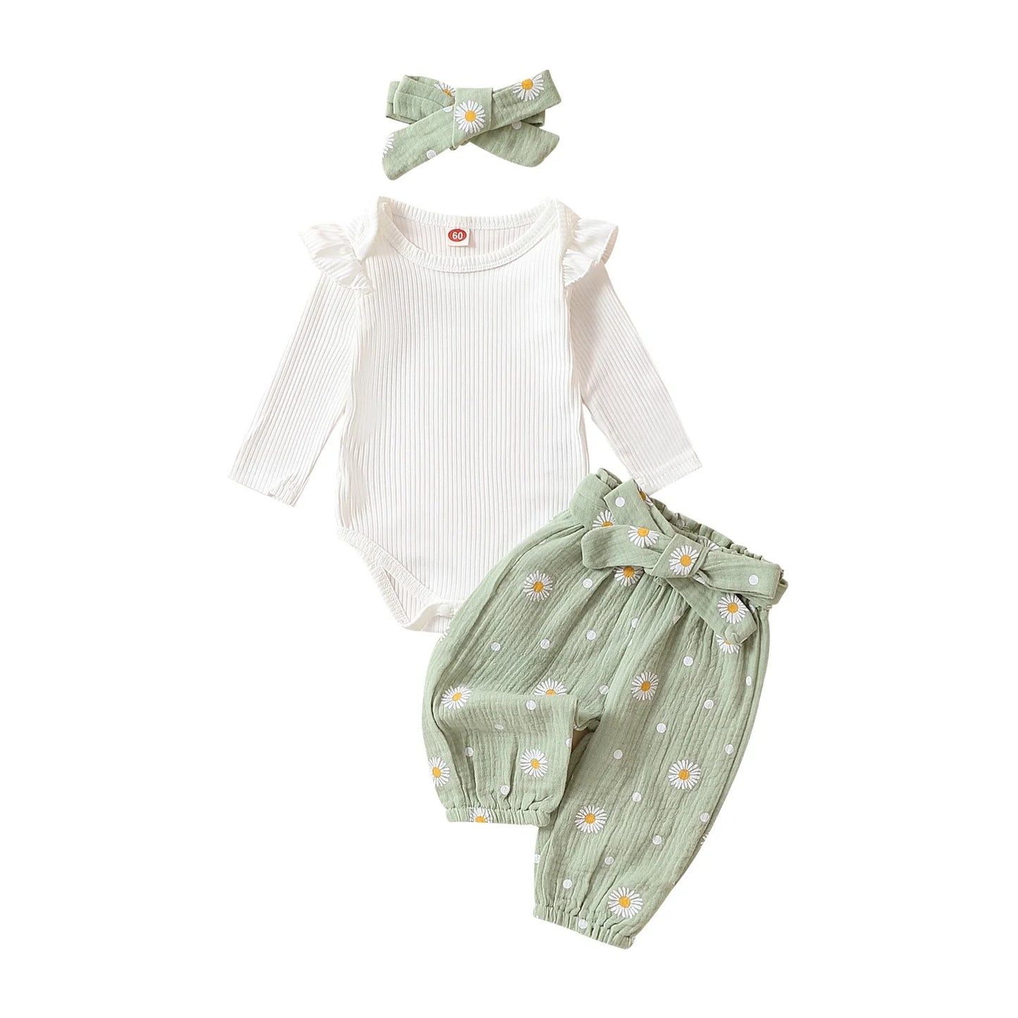 Daisy Bow Pants Set