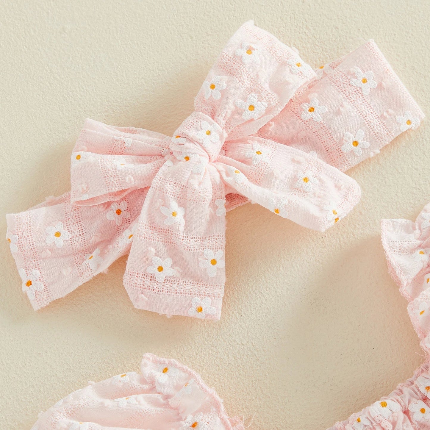 Daisy Smocked Baby Dress with Bow