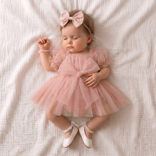 Baby Tulle Bow Dress - Betina Baby & Kids