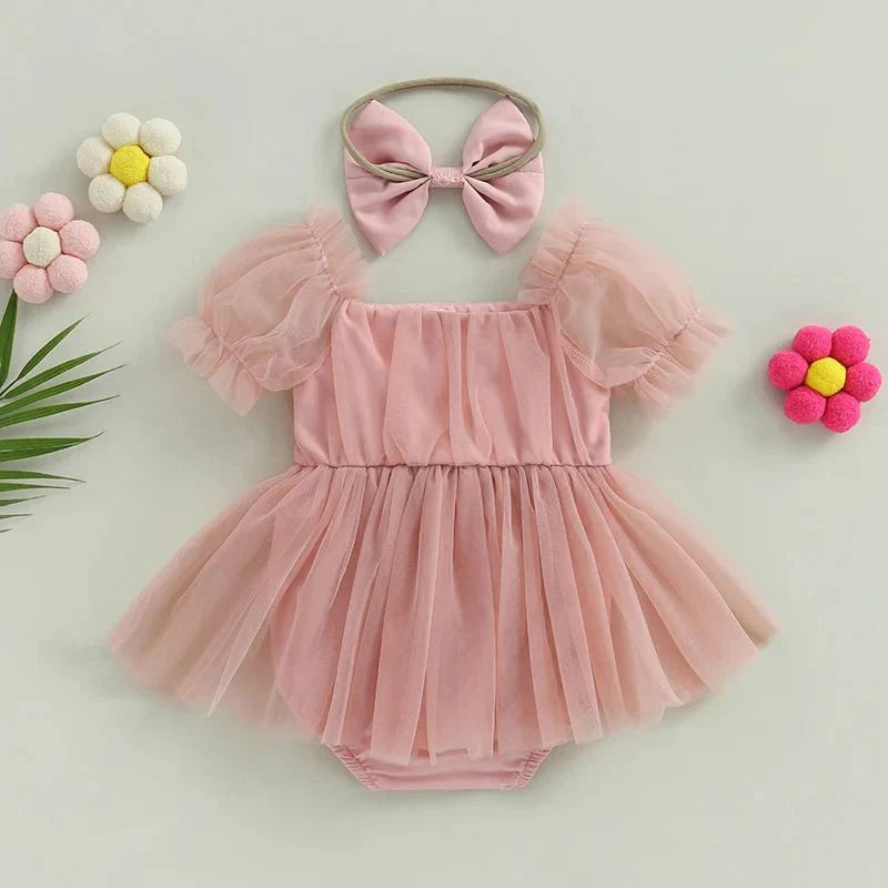 Baby Tulle Bow Dress - Betina Baby & Kids