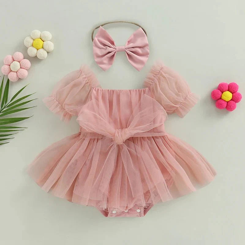 Baby Tulle Bow Dress - Betina Baby & Kids