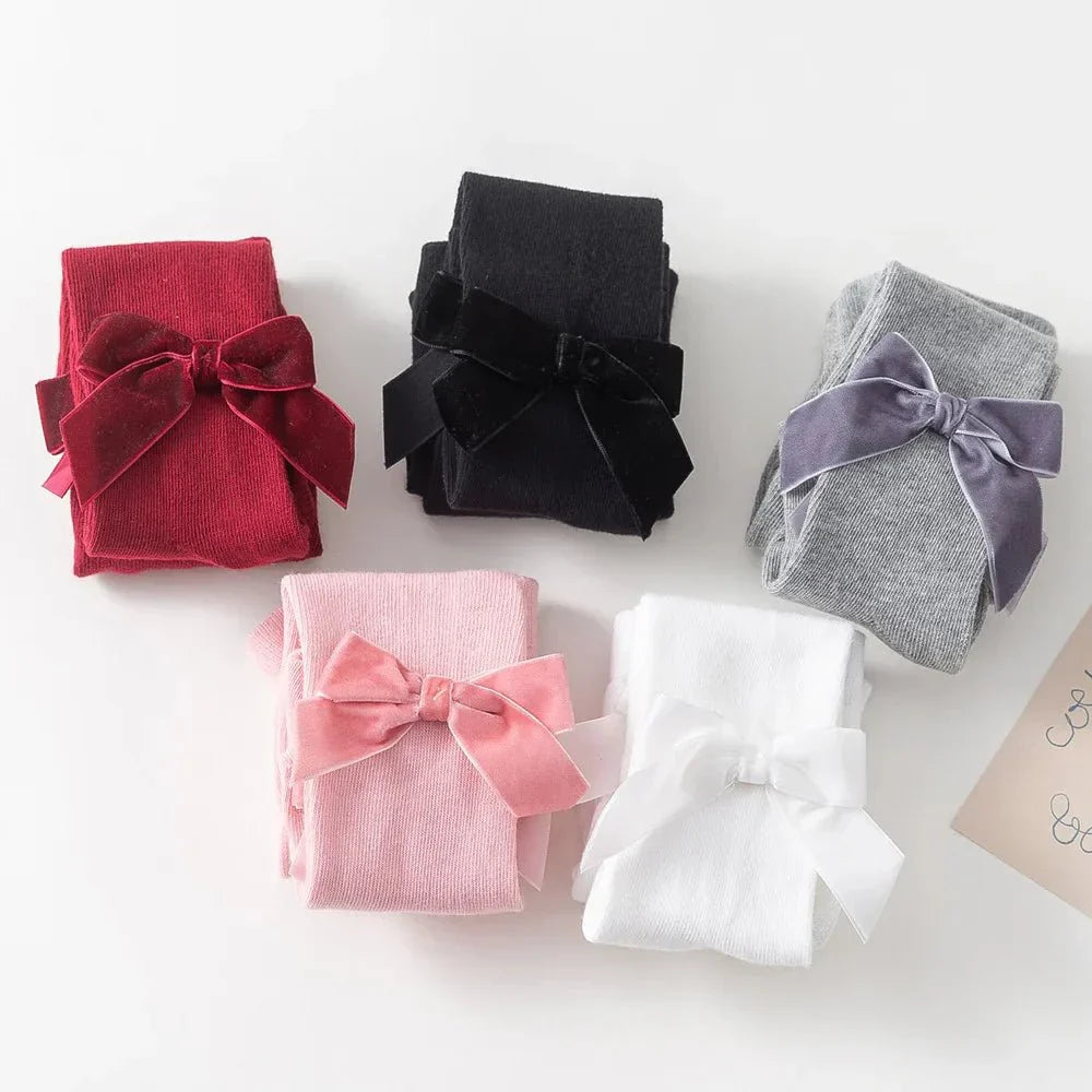 Bow Detail Baby Tights - Betina Baby & Kids