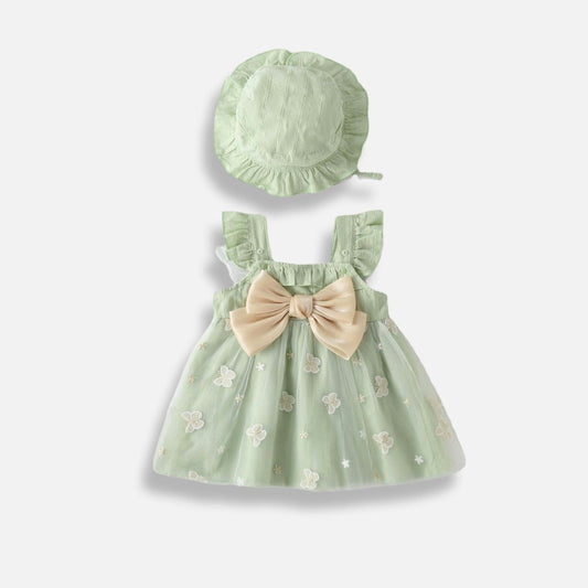 Butterfly Bow Dress with Hat - Betina Baby & Kids