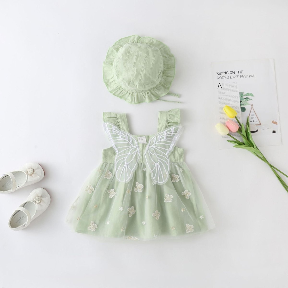 Butterfly Bow Dress with Hat - Betina Baby & Kids