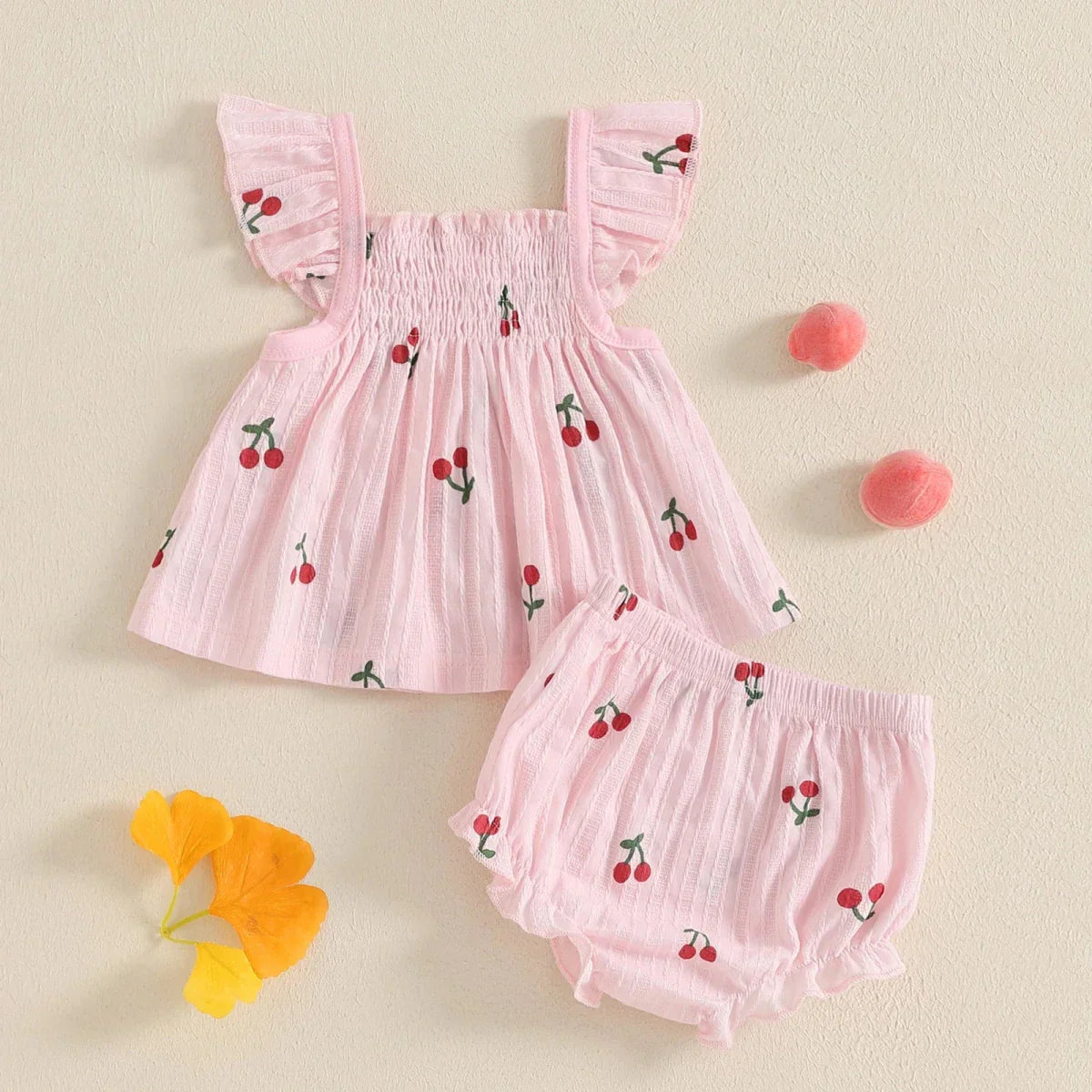 Cherry Ruffle Baby Set - Betina Baby & Kids