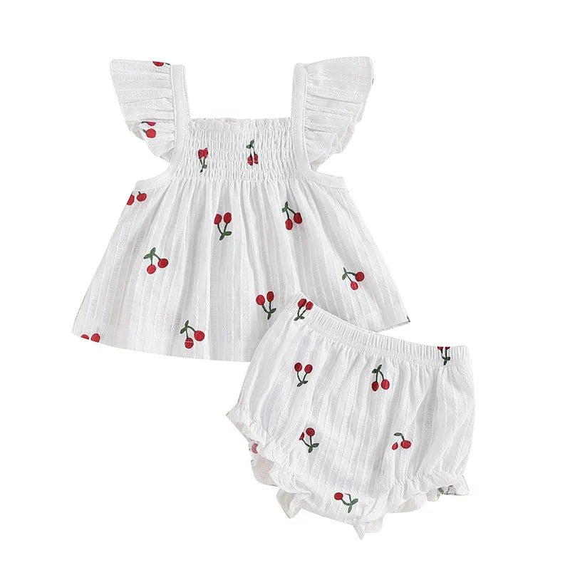 Cherry Ruffle Baby Set - Betina Baby & Kids