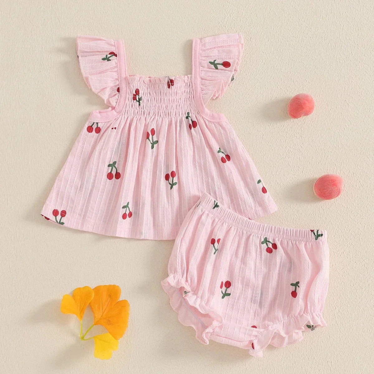 Cherry Ruffle Baby Set - Betina Baby & Kids