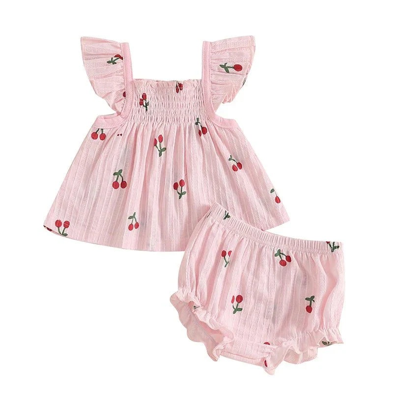 Cherry Ruffle Baby Set - Betina Baby & Kids