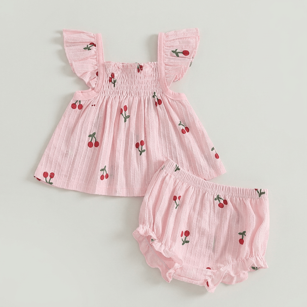 Cherry Ruffle Baby Set - Betina Baby & Kids