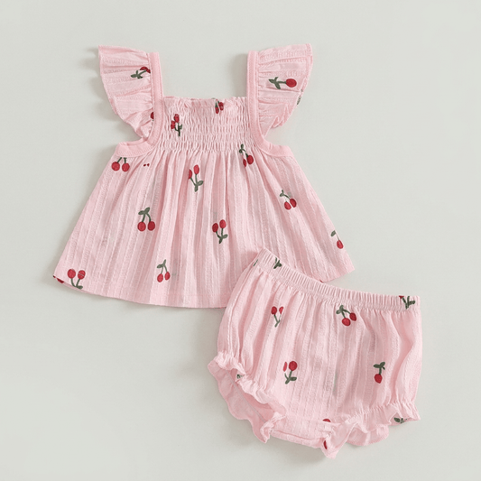 Cherry Ruffle Baby Set - Betina Baby & Kids