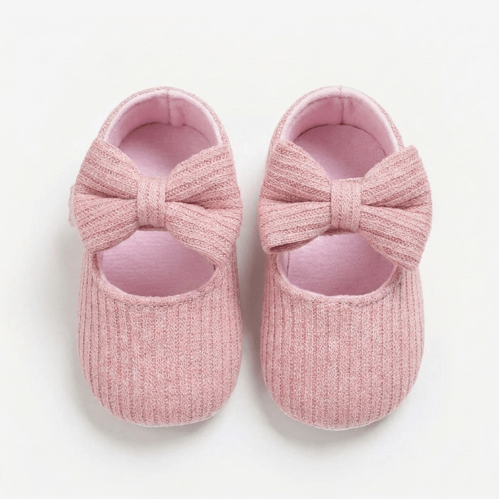 Classic Knit Bow Baby Shoes - Betina Baby & Kids