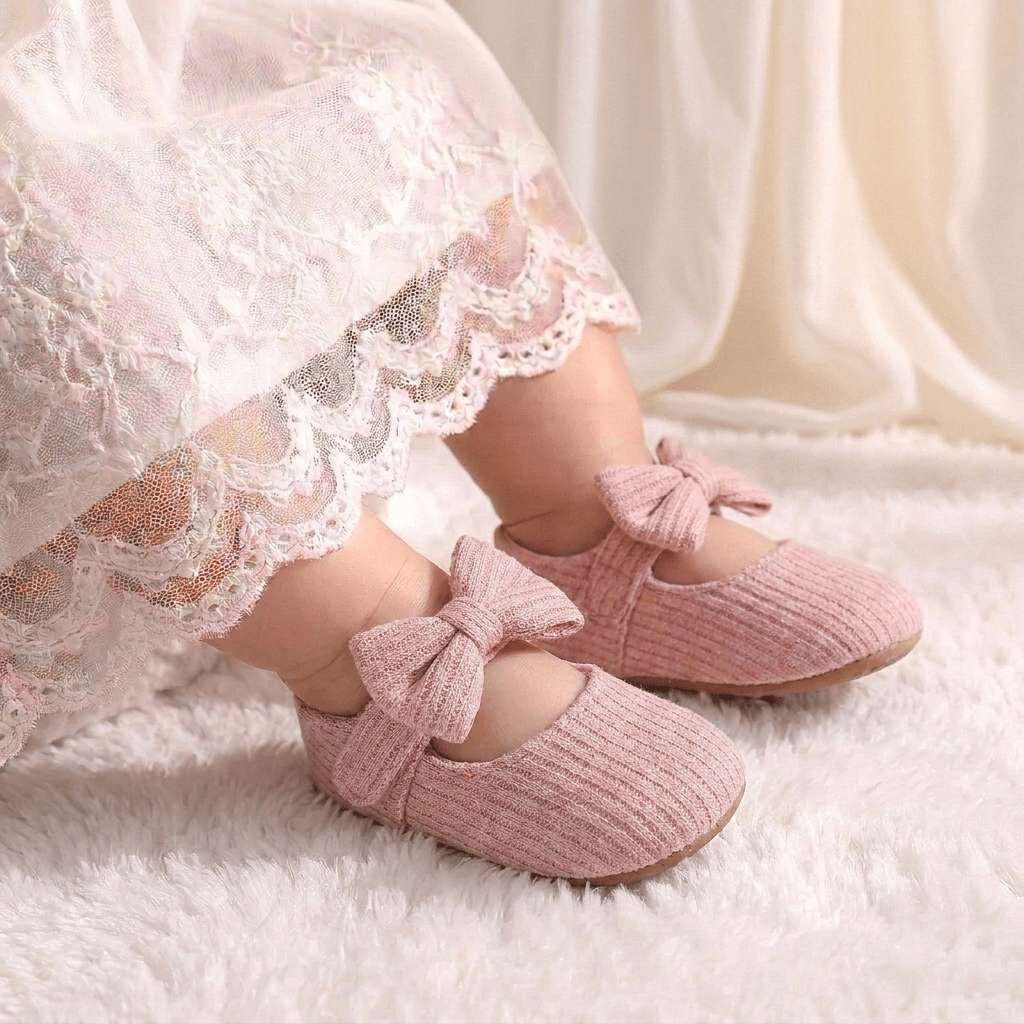 Classic Knit Bow Baby Shoes - Betina Baby & Kids