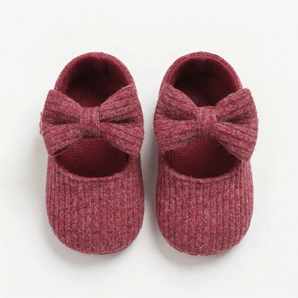 Classic Knit Bow Baby Shoes - Betina Baby & Kids