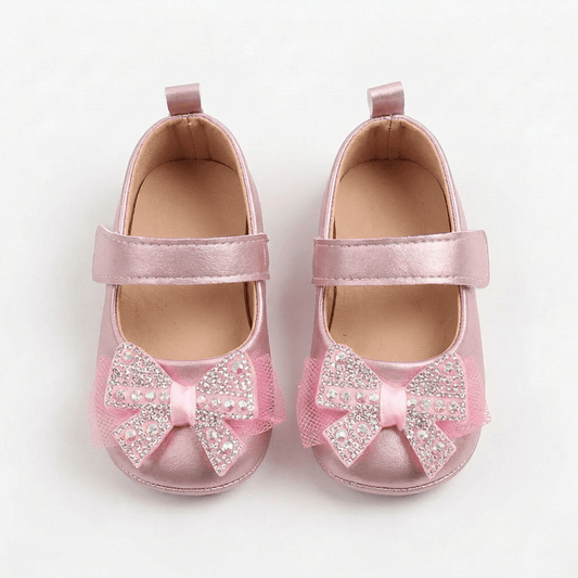 Crystal Bow Baby Shoes - Betina Baby & Kids