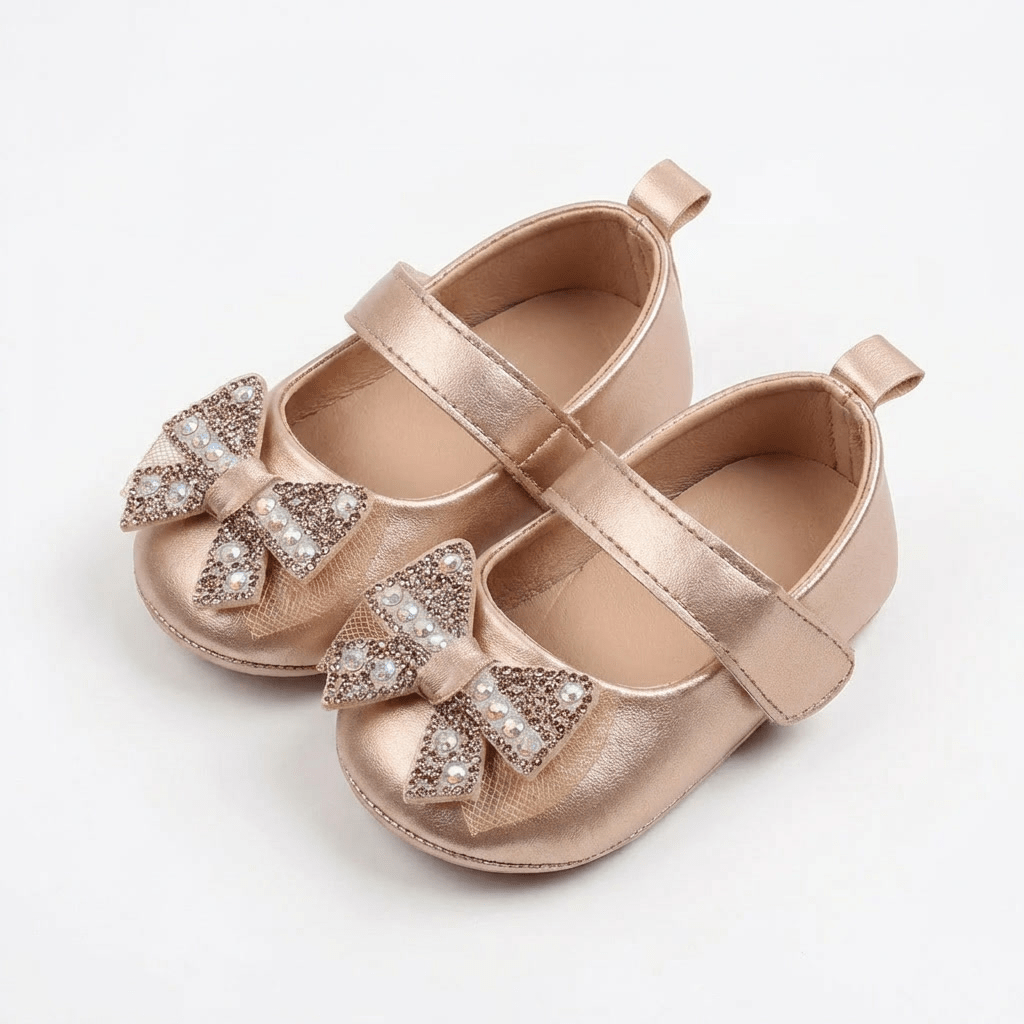 Crystal Bow Baby Shoes - Betina Baby & Kids
