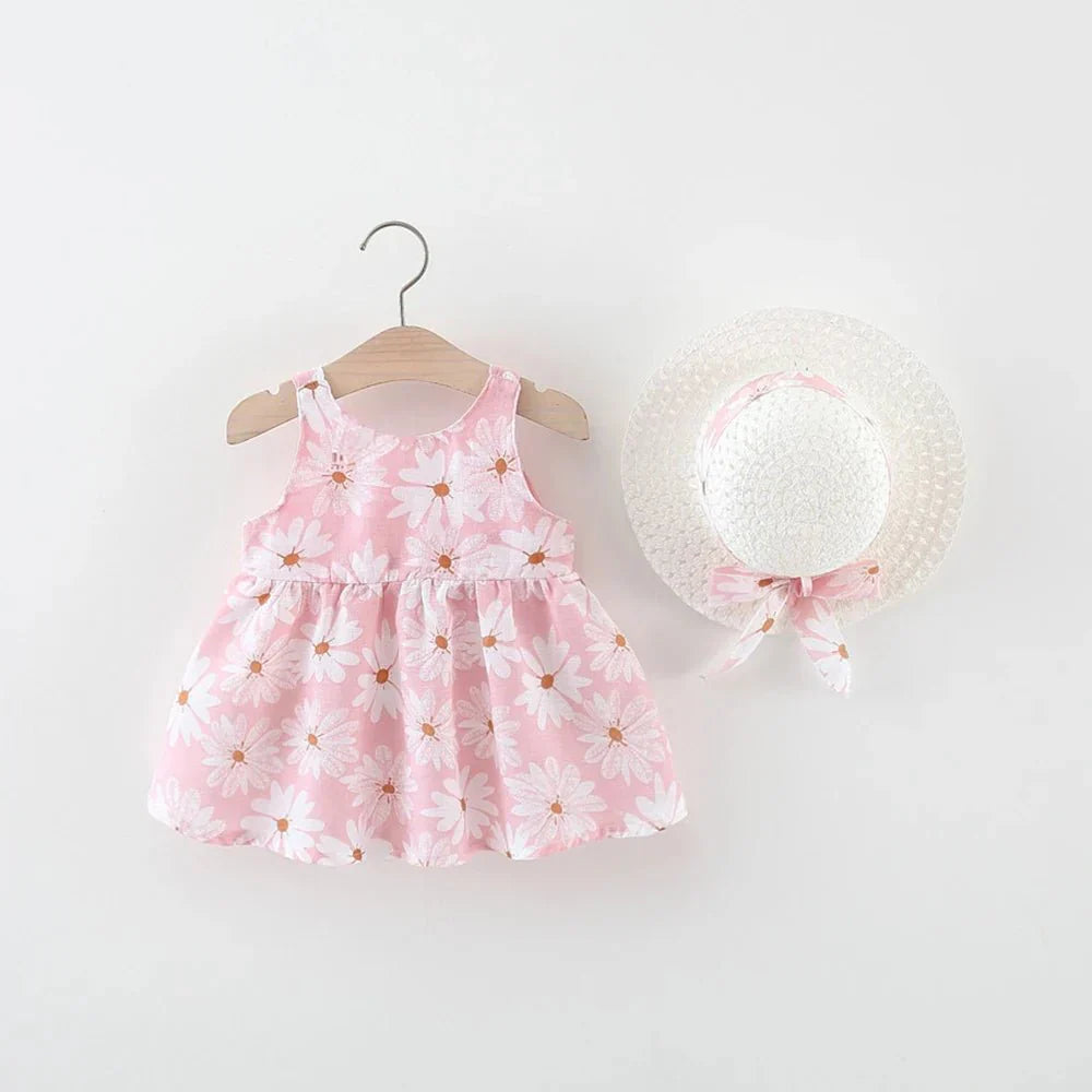 Daisy Bow Dress with Hat - Betina Baby & Kids