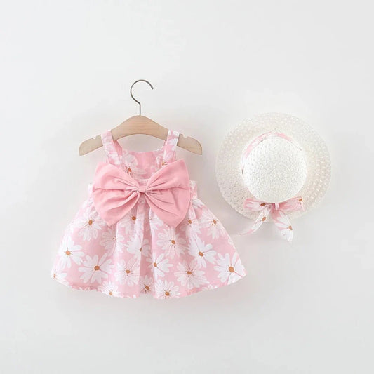 Daisy Bow Dress with Hat - Betina Baby & Kids