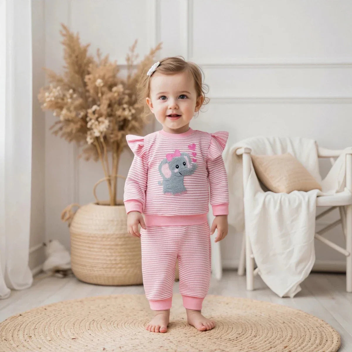 Elephant Striped Sweater Set - Betina Baby & Kids