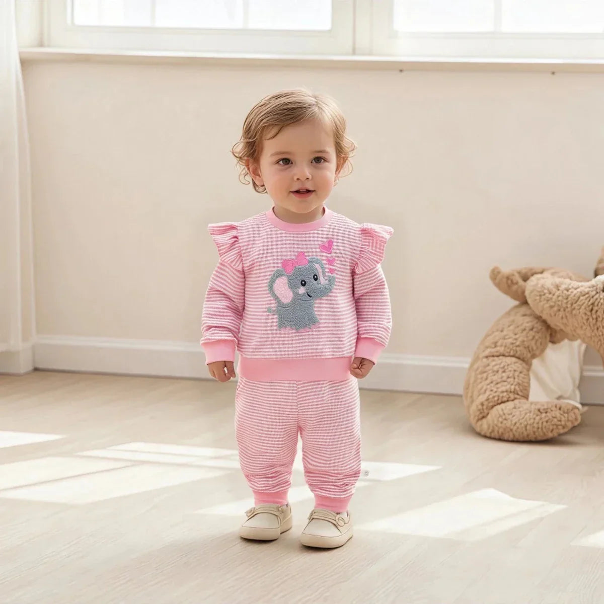 Elephant Striped Sweater Set - Betina Baby & Kids