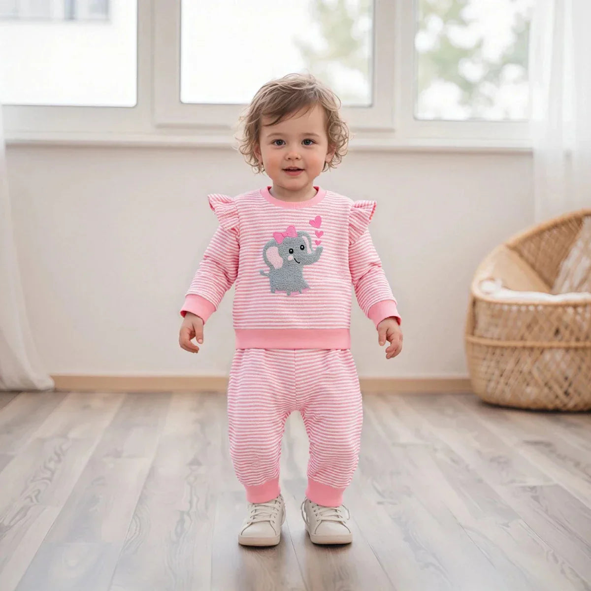Elephant Striped Sweater Set - Betina Baby & Kids