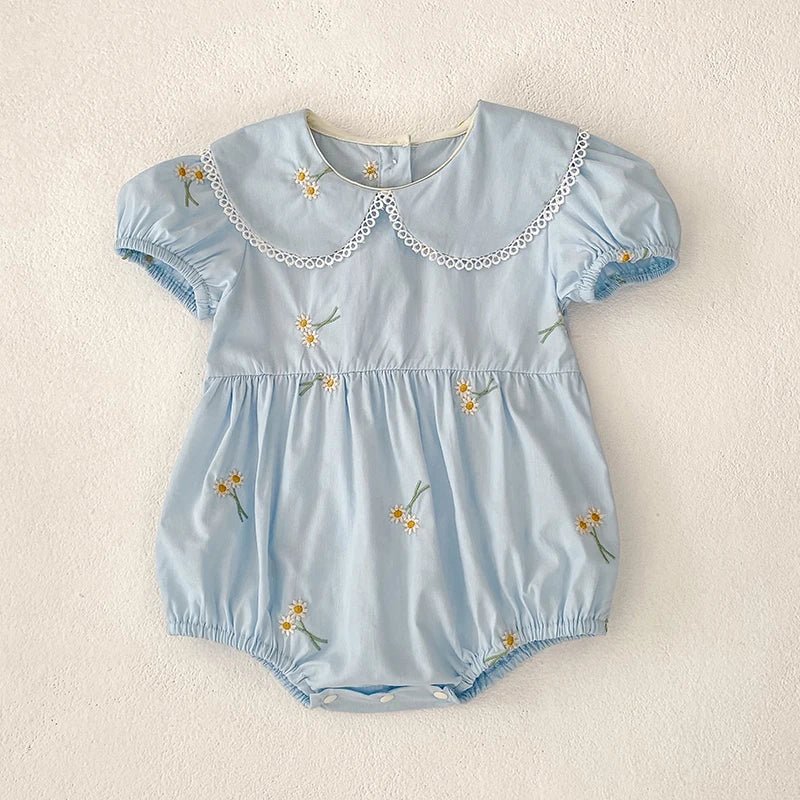 Embroidered Collar Baby Romper - Betina Baby & Kids