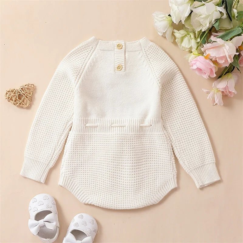 Embroidered Knit Baby Romper - Betina Baby & Kids