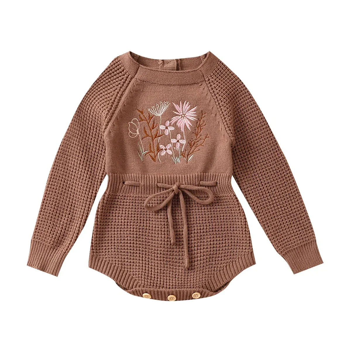 Embroidered Knit Baby Romper - Betina Baby & Kids